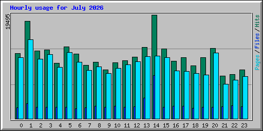 Hourly usage for July 2026